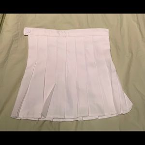 White tennis skirt